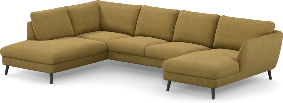 Madison - 2-sits soffa med divan vänster och schäslong höger - Gul