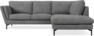 Madison Lux - 2-sits soffa med divan höger - Vit
