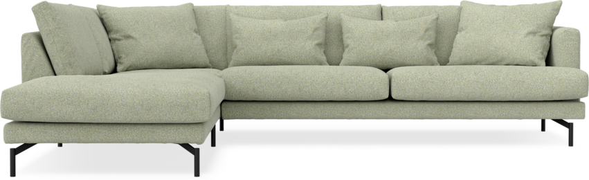 Harper - 3-sits soffa med divan vänster - Grön