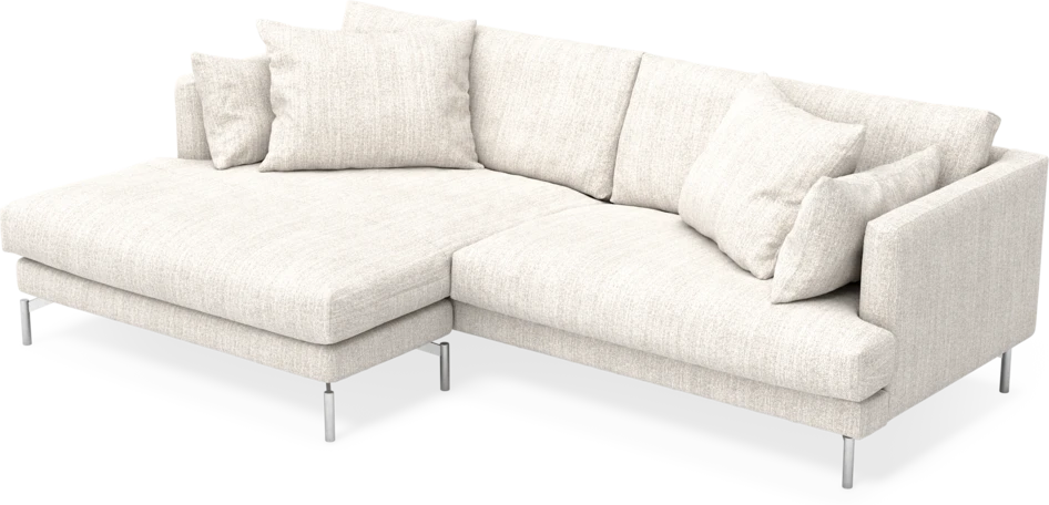 Harper - 4-sits med schäslong XL vänster - Vit