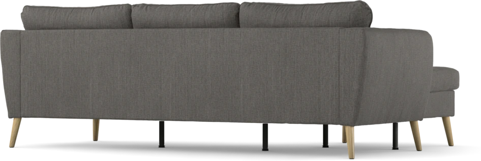 County - 3-sits soffa med flyttbar schäslong - Brun