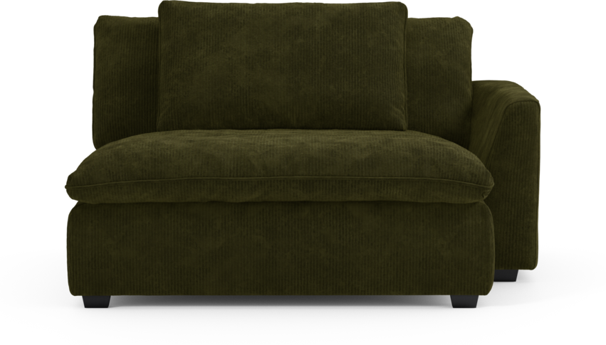 Bellora - Schäslong XL med armstöd höger - Grön