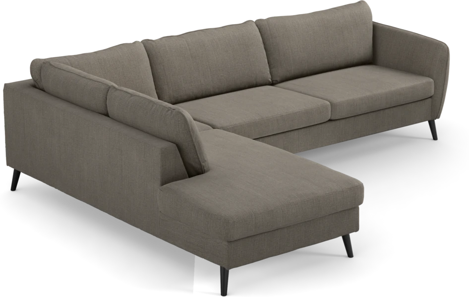 County - 2,5-sits soffa med divan vänster - Brun