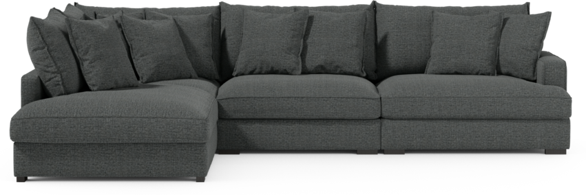 Rossi - 3-sits soffa med divan vänster - Grå