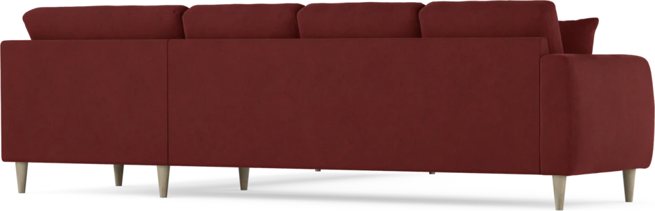 Eden - Hörnsoffa, 3+3-sits - Röd