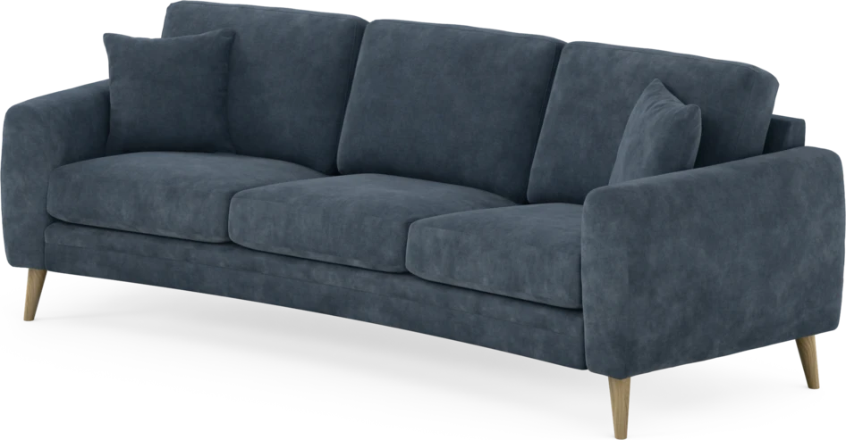 Eden - 3-sits soffa svängd - Blå
