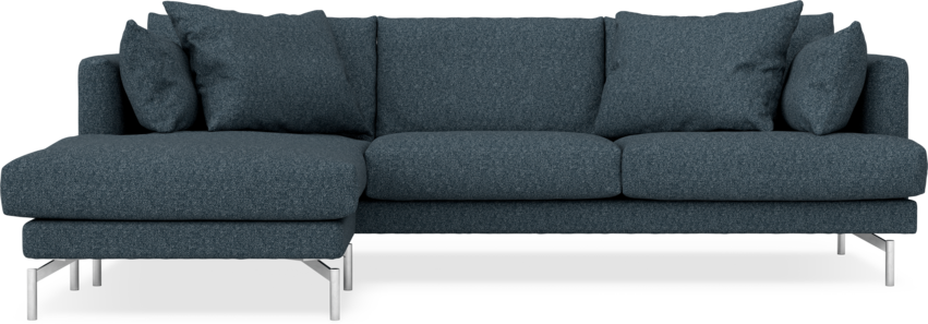 Harper - 4-sits med schäslong vänster - Blå