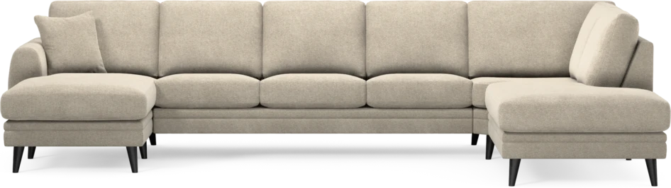 Eden - 3-sits soffa med schäslong vänster och divan höger - Beige