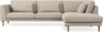 Willow - 3-sits soffa med divan höger, fast klädsel - Beige