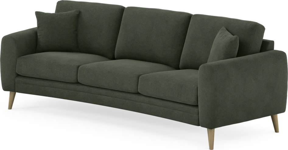 Eden - 3-sits soffa svängd - Grön