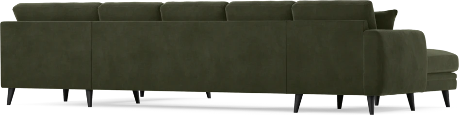 Eden - 3-sits soffa med schäslong vänster och divan höger - Grön