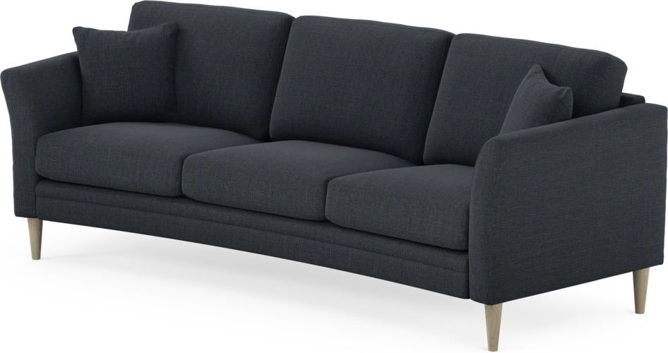 Eden - 3-sits soffa svängd - Blå
