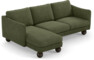 Madison Lux - 2-sits soffa med schäslong vänster - Grön