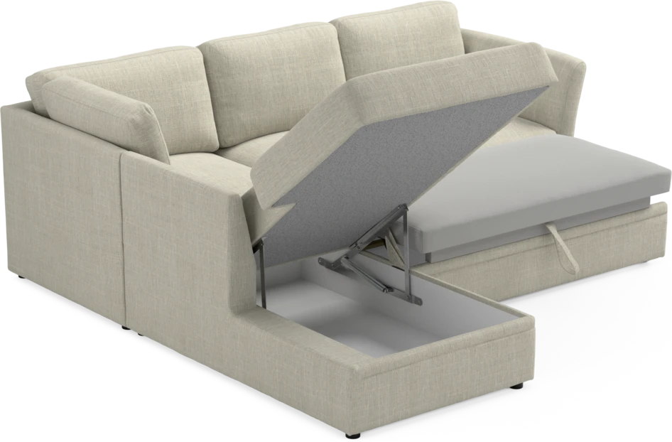 Öland - Bäddsoffa med divan vänster - Beige