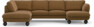 Madison Lux - 2-sits soffa med divan vänster och schäslong höger - Brun