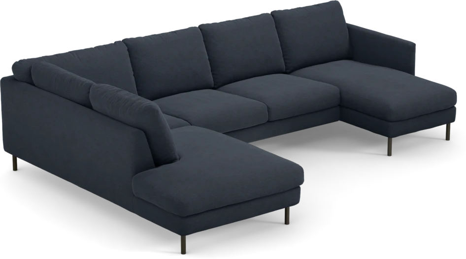 Madison - 2-sits soffa med divan vänster och schäslong höger - Blå