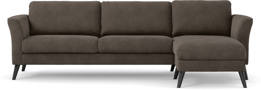 Bridge - 3-sits soffa med schäslong höger - Gul