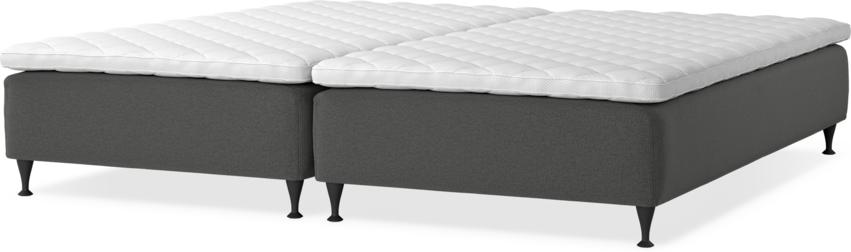 Delux Sense - Ramsäng, dubbelsäng med bäddmadrass - Grå