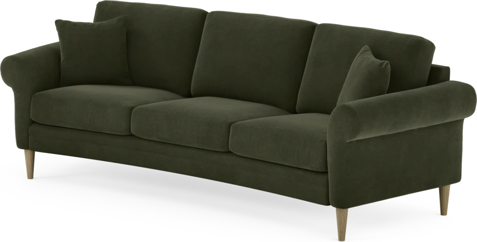 Eden - 3-sits soffa svängd - Grön
