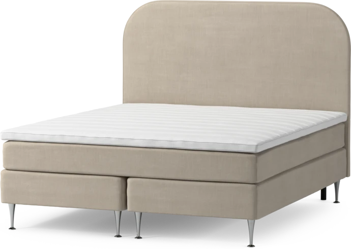 Roma Family, Kontinentalsäng, dubbelsäng med bäddmadrass och sänggavel slät, B 160-180