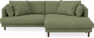 Harper - 4-sits med schäslong XL höger - Grön