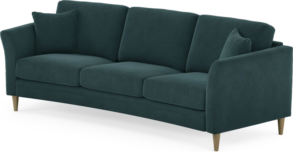 Eden - 3-sits soffa svängd - Blå