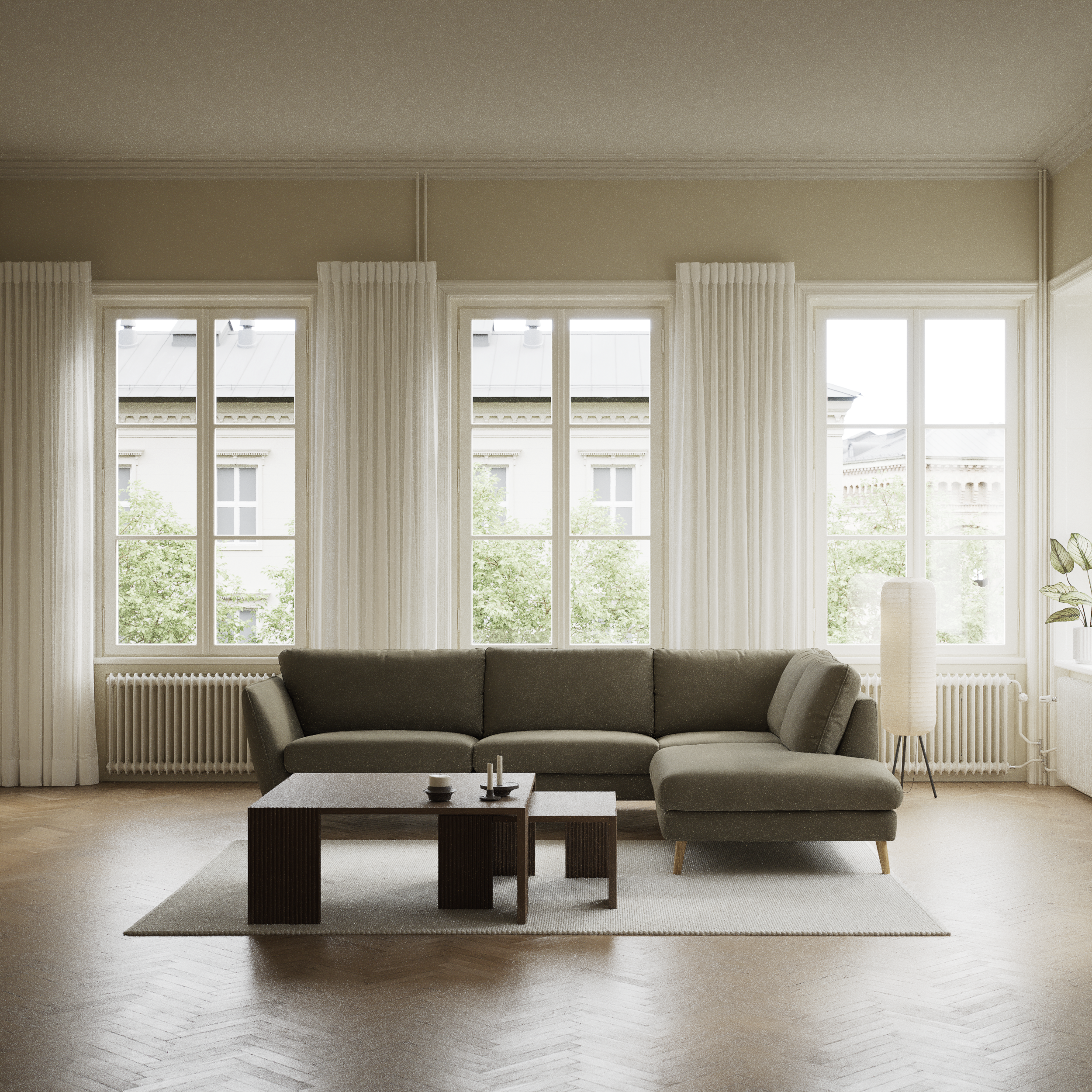 Madison Lux, 3-sits soffa med divan höger