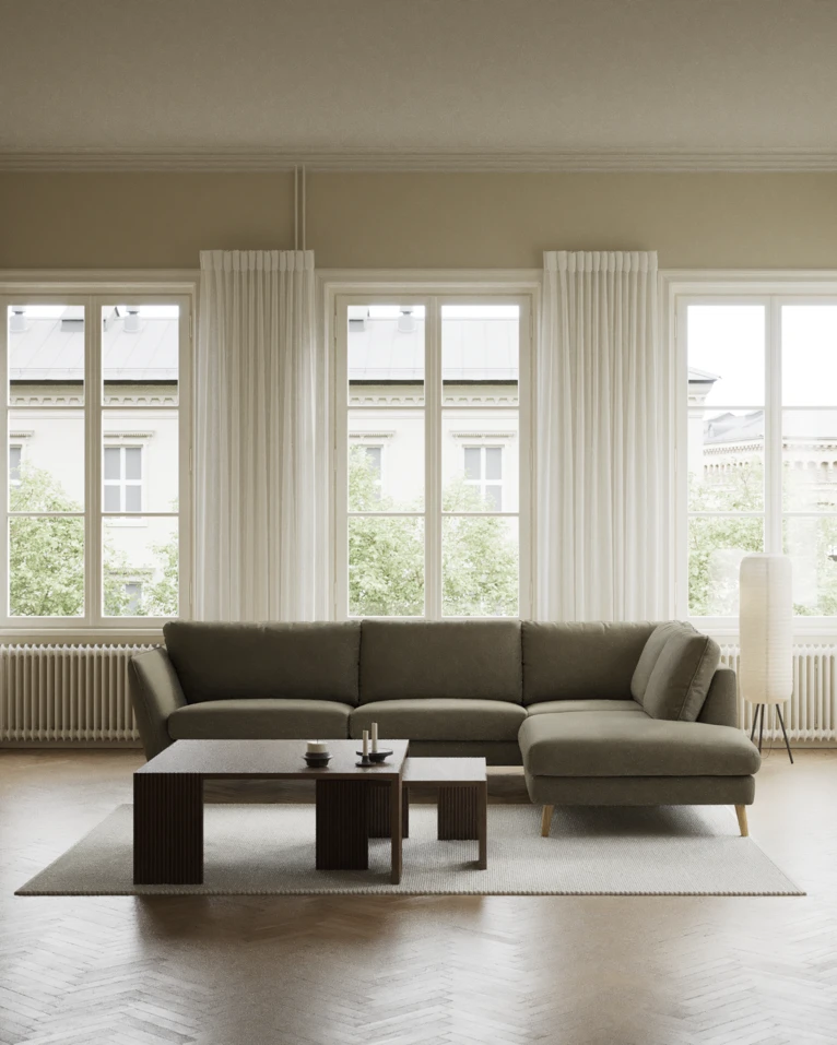 Madison Lux, 3-sits soffa med divan höger