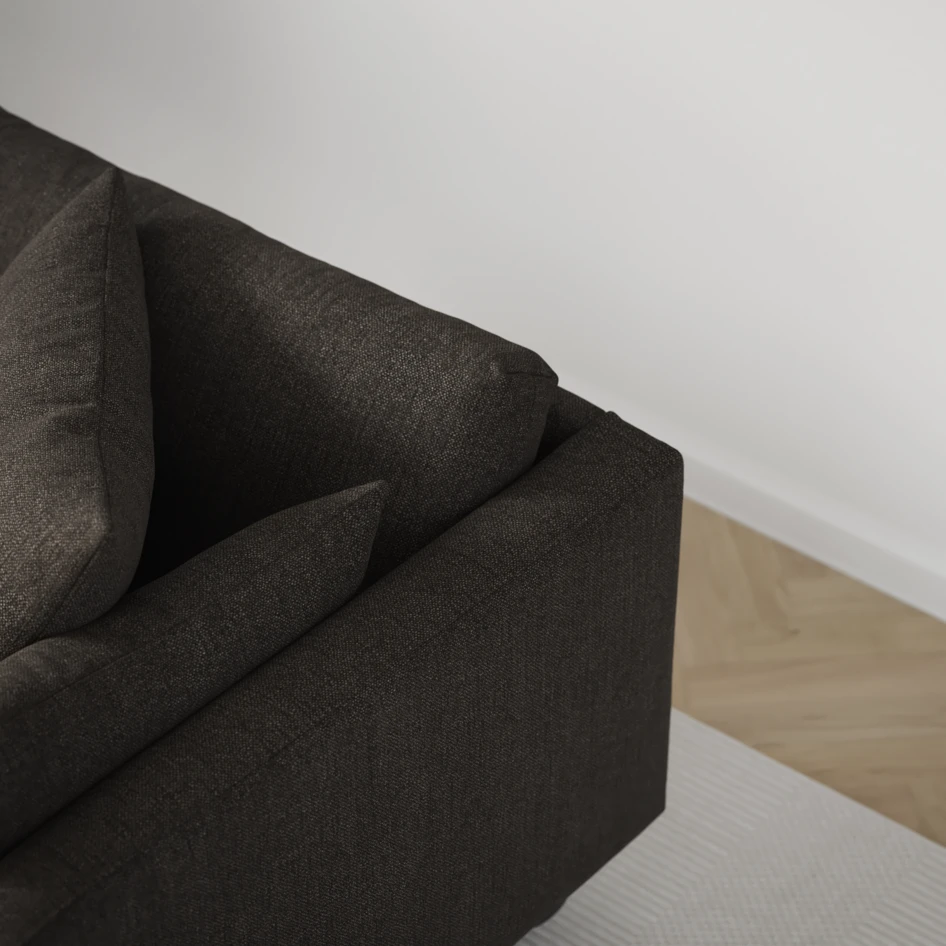Harper - 3-sits soffa - Brun