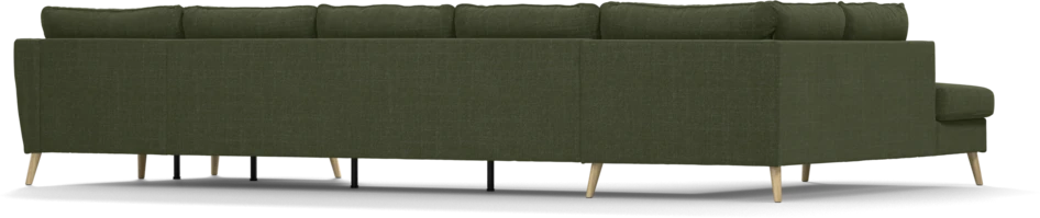 County - 4-sits soffa med divan vänster och schäslong höger - Grön