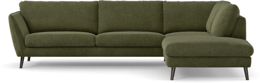 Madison Lux - 3-sits soffa med divan höger - Grön