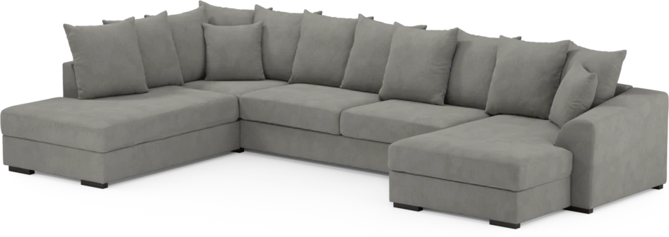Town - 3-sits soffa med divan vänster och schäslong höger - Grå