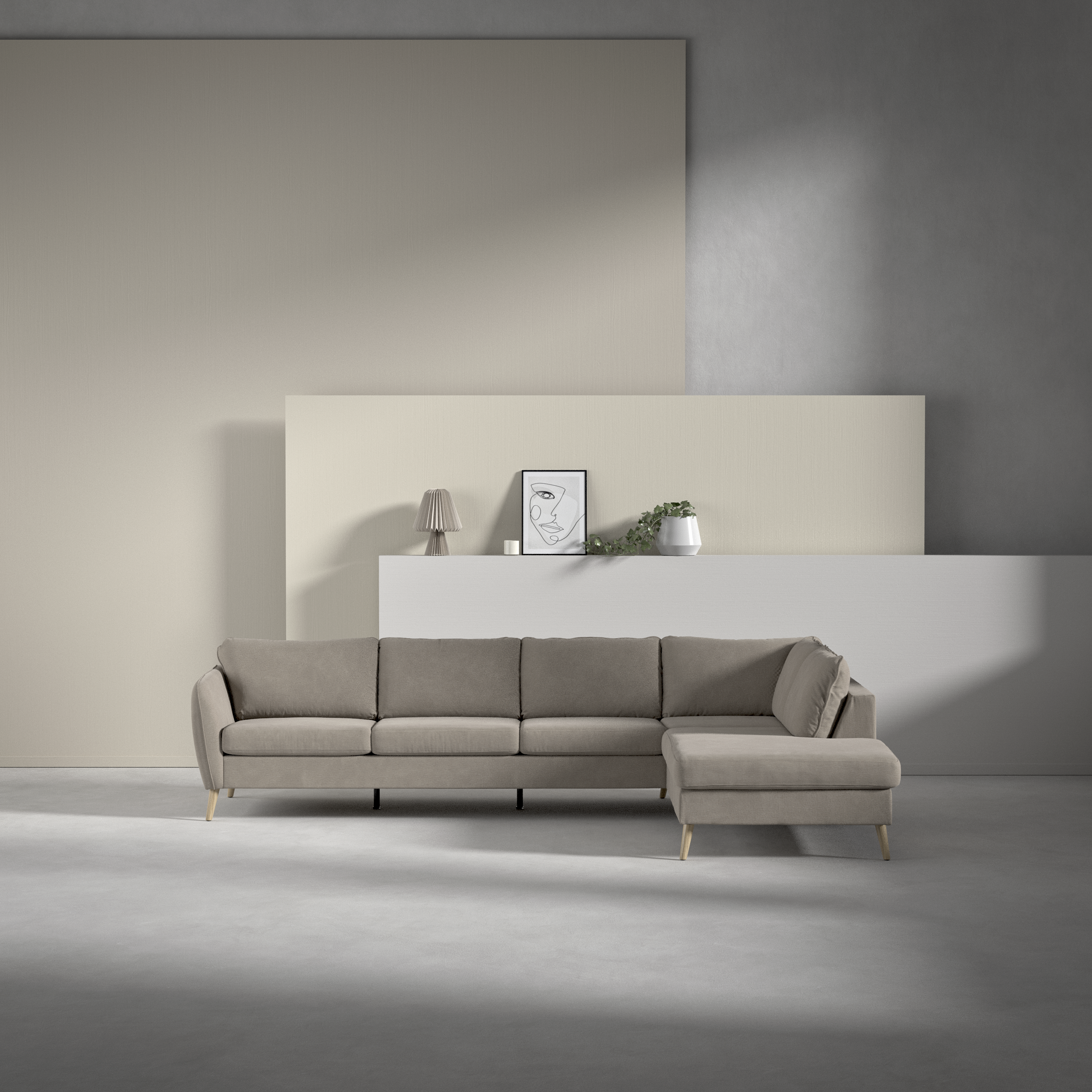 County - 3-sits soffa med divan höger - inspiration