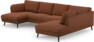 Madison Lux - 2-sits soffa med schäslong vänster och divan höger - Röd