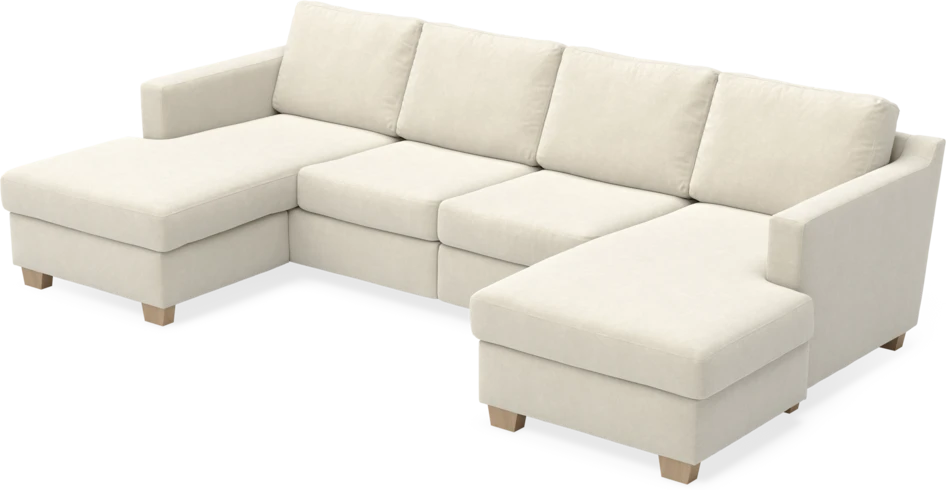 Friday - 2-sits soffa med två schäslonger - Beige