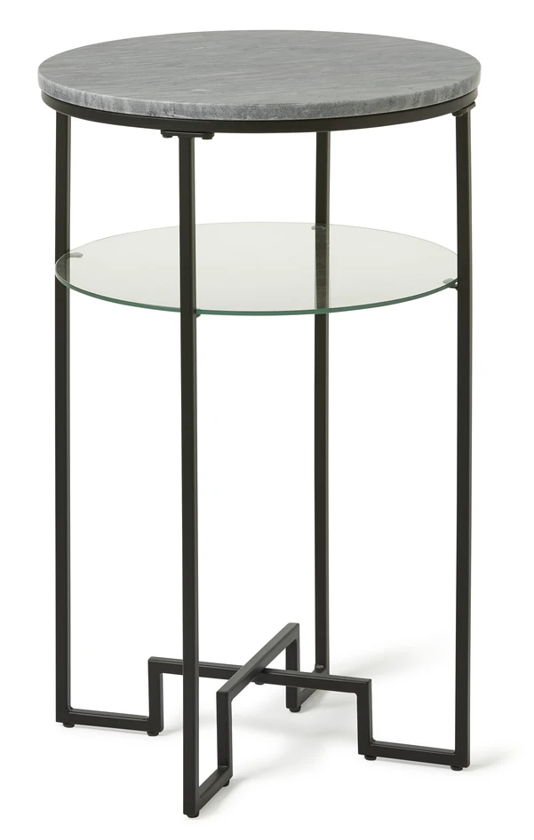 Parga - Sidobord, Ø 45, H 70 cm - Grå
