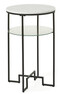 Parga - Sidobord, Ø 45, H 70 cm - Vit