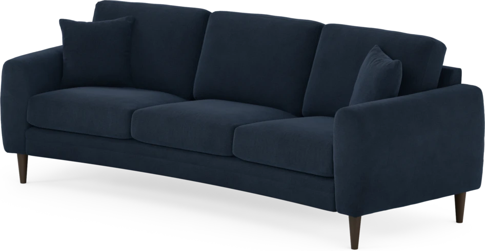 Eden - 3-sits soffa svängd - Blå