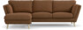 Madison Lux - 2-sits soffa med schäslong vänster - Brun