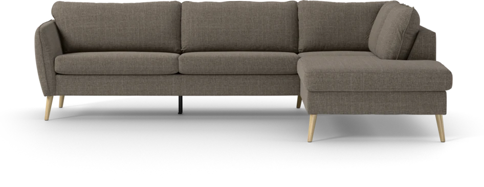 County - 2,5-sits soffa med divan höger - Brun