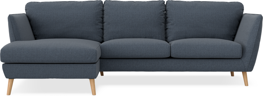 Madison Lux - 2-sits soffa med schäslong vänster - Blå