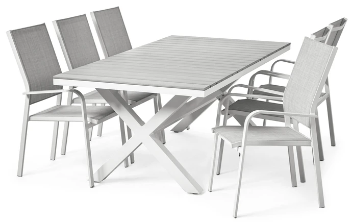 Modena, Utegrupp med bord och 6 karmstolar