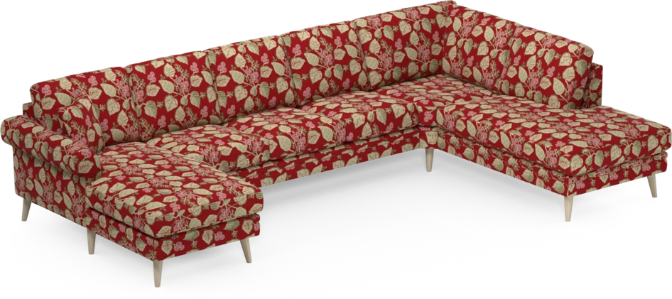 Eden - 3-sits soffa med schäslong vänster och divan höger - Flerfärgad