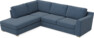 Friday - 2,5-sits soffa med divan vänster - Blå