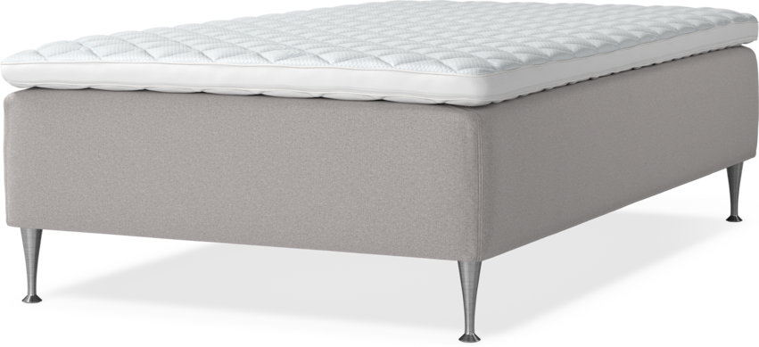 Delux Dream - Ramsäng, enkelsäng med bäddmadrass - Grå