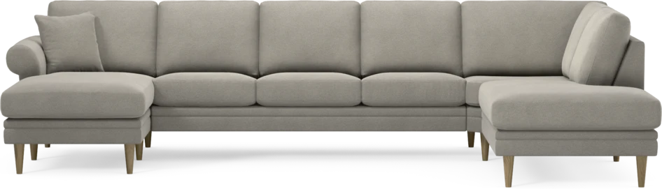 Eden - 3-sits soffa med schäslong vänster och divan höger - Grå