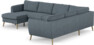 County - Hörnsoffa, 3+2-sits med schäslong vänster - Blå