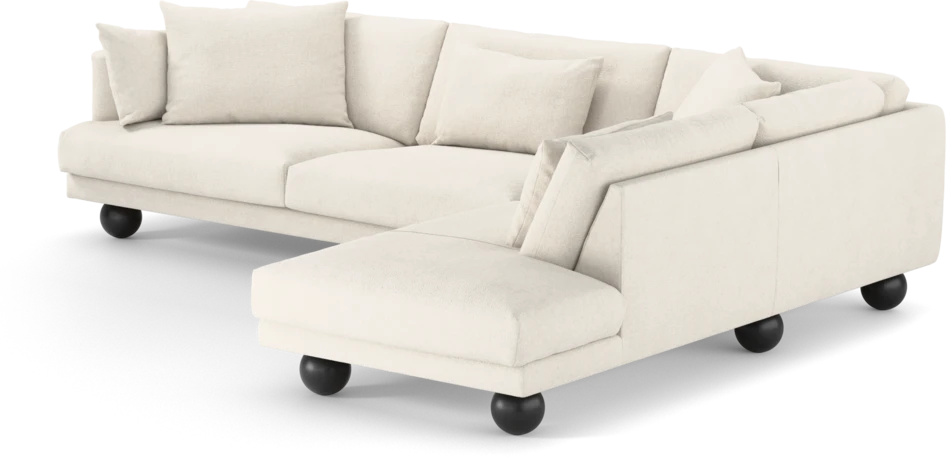 Harper - 3-sits soffa med divan höger - Vit