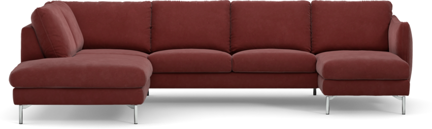 Madison Lux - 2-sits soffa med divan vänster och schäslong höger - Rosa