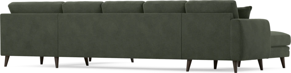 Eden - 3-sits soffa med schäslong vänster och divan höger - Grön